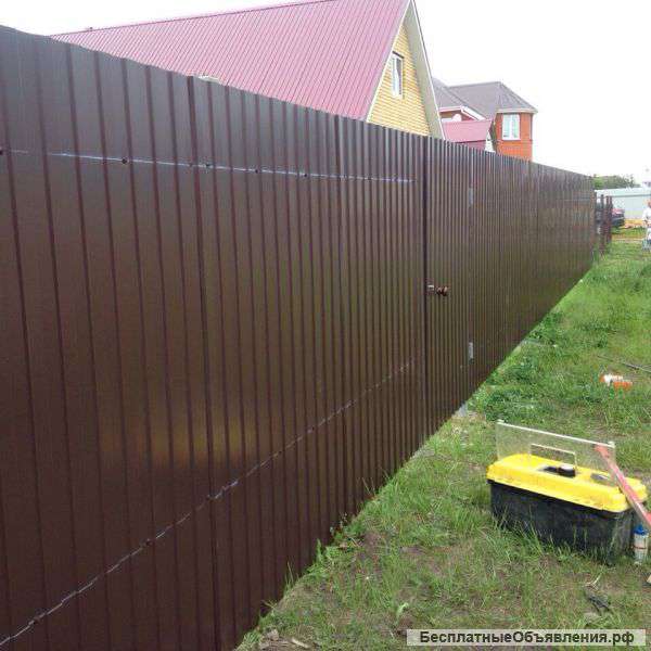 Заборы из профнастила,Евроштакета