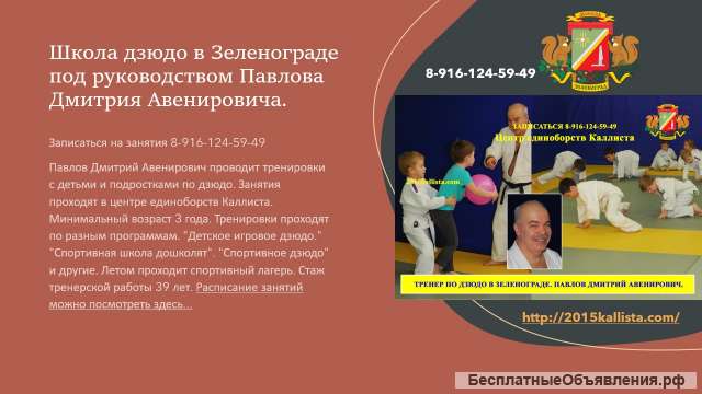 Зеленоград. Детское игровое дзюдо с 3 лет.
