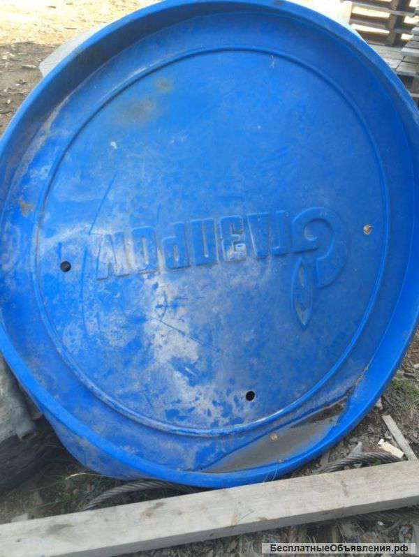 Заглушки синие пластиковые Газпром, трубы ПНД(обрезки,куски,брак)