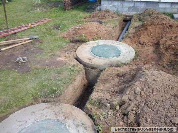 Септик под ключ от производителя. Кессон для скважины. Водопровод