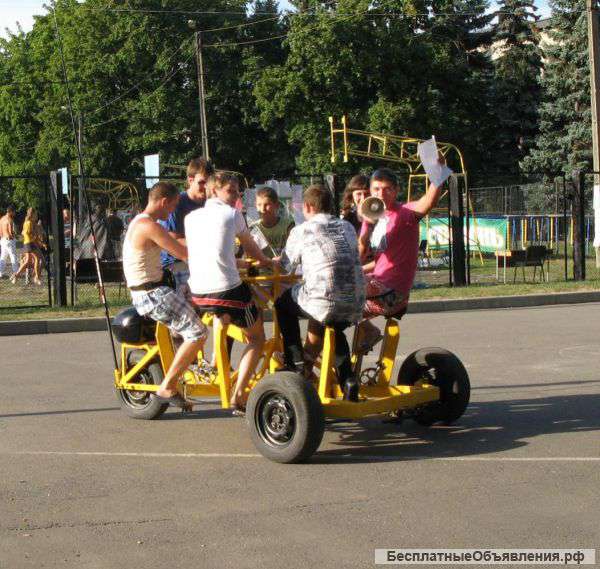 Аттракцион. Семиместный велосипед