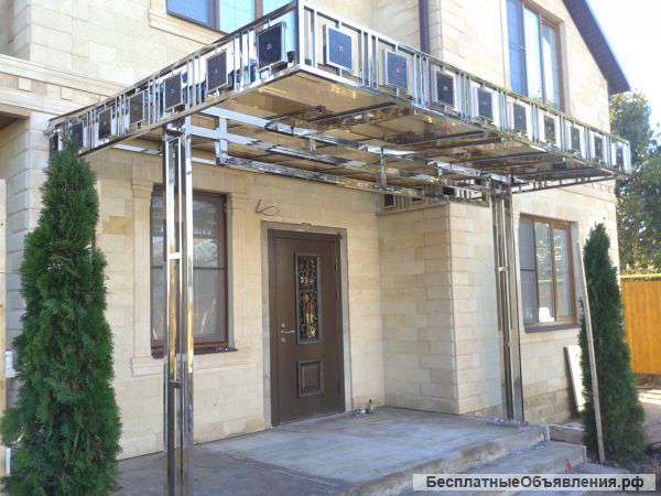 Навесы, заборы, ограждения. Любой материал.