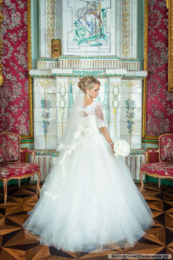 Свадебное платье с руковами