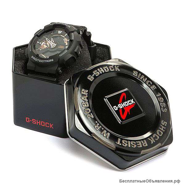 Часы G-Shock 110RG,чёрные с золотом