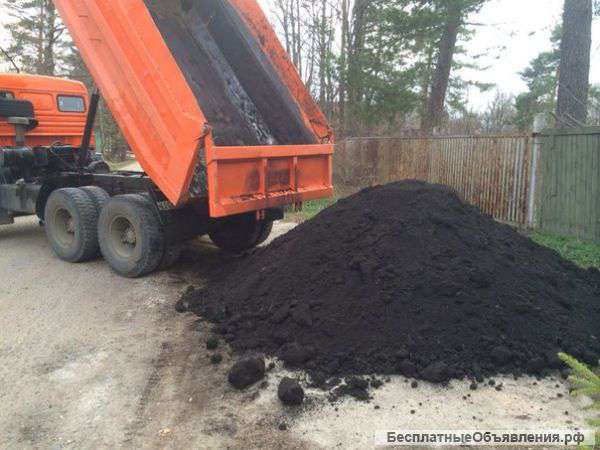 Завезу песок,землю,опилок прелый,щебень