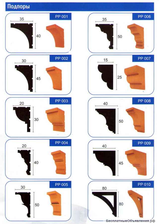 Теплоизоляционные фасадные элементы из пенополистирола "Teplofasad"