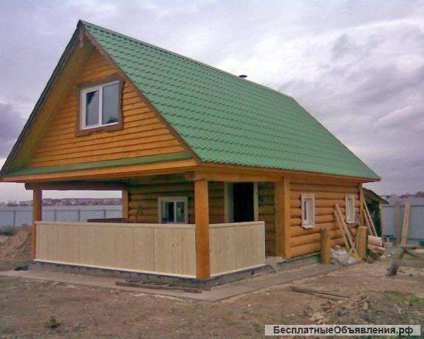 Баня с мансардой