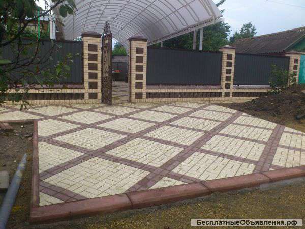 Укладка тротуарной плитки