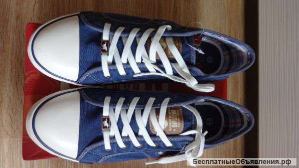 Кеды Mustang Jeans Blue/L. Cognac с E-BAY 45 разм.