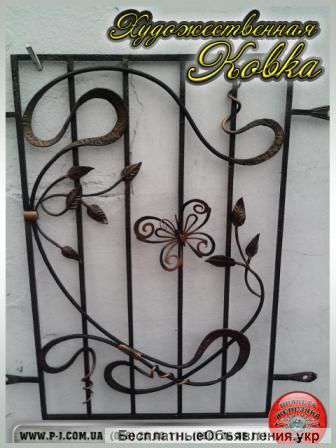 Кованые оконные решетки, решетки на окна с коваными элементами, ручная ковка, сварные