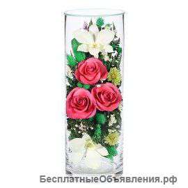 Живые цветы в стекле,букеты,сувениры, подарки