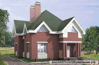Кирпичный коттедж 10 х 11