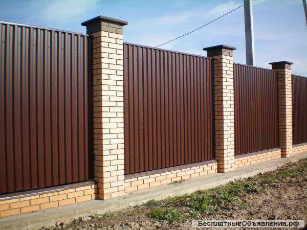 Заборы, кровля, дома, бани, гаражи