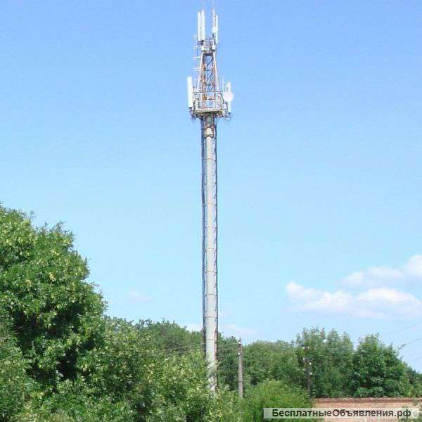 Земельный участок с установленной вышкой сотовой связи