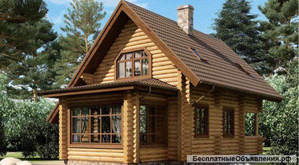 Дом из бревна с мансардой