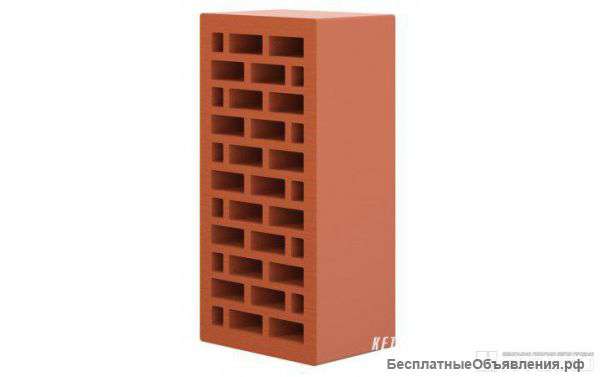 Кирпич облицовочный полуторный пустотелый персик, Казань