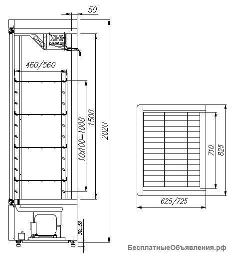 Холодильный шкаф Сarboma V560С (стекло)