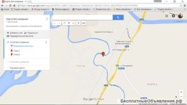 Участок у реки в Черёхе