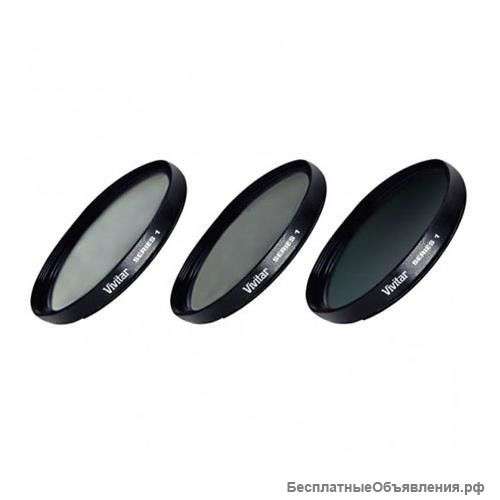 Набор светофильтров Vivitar 72mm 3 piece Fundamental Filter Kit With UV CPL ND8 - VIV-FKND-72