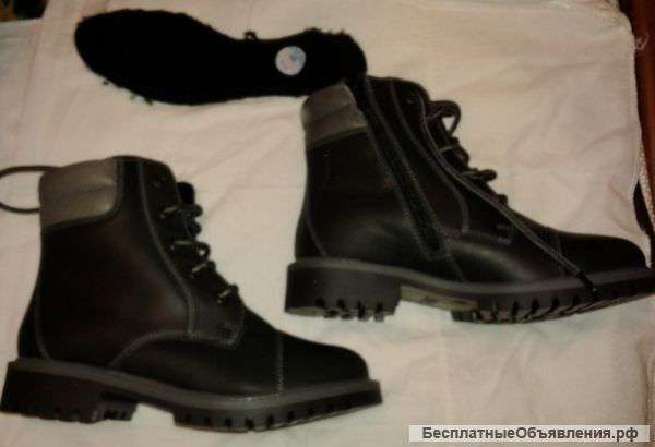 Зимние ботинки из натуральной кожи