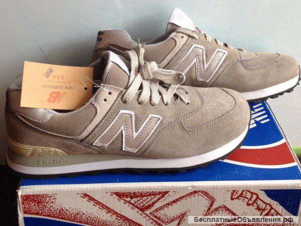 Кроссовки новые New Balance 574 серые