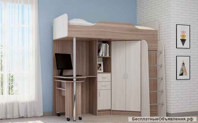 Кровать чердак двухъярусная "Бриз 1" (новая)