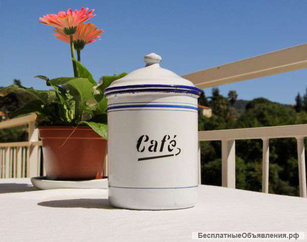 Эмалированная банка «Café»