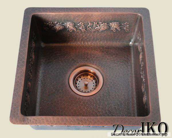 Квадратная медная мойка