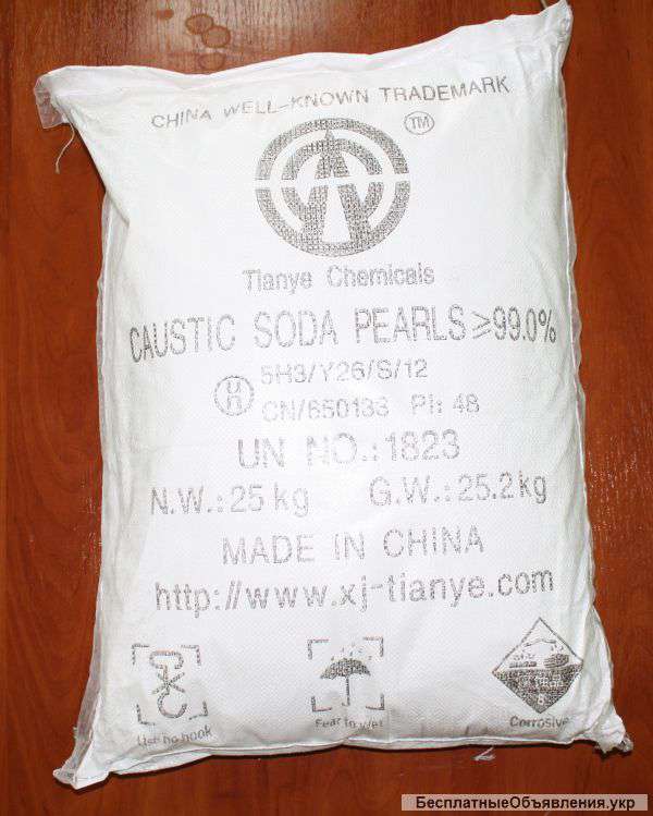 Сода каустическая (чешуя)-фасовка-25 кг