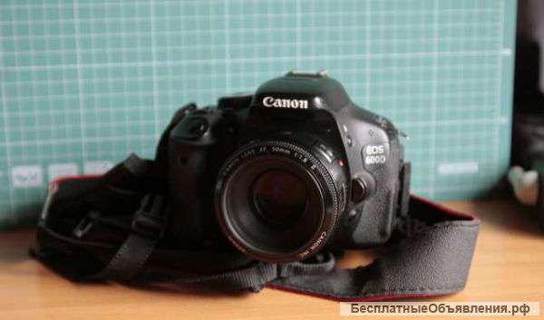 Фотоаппарат Canon 600D c объективом 50 мм