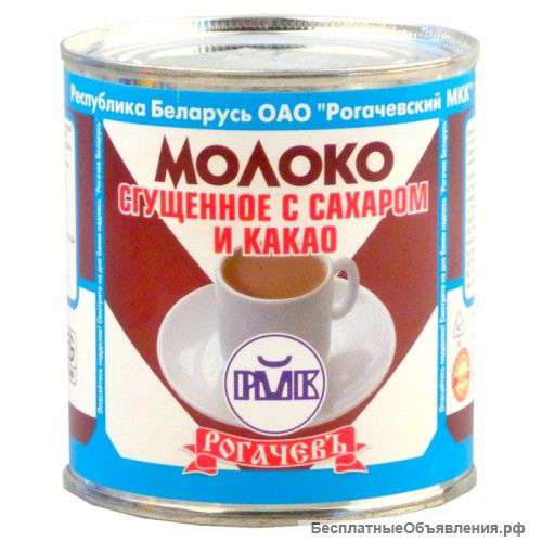 Молоко сгущенное с сахаром и какао
