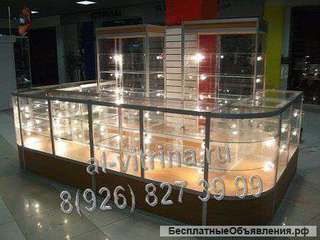 Торговое оборудование- витрины, павильоны. стеллажи, прилавки