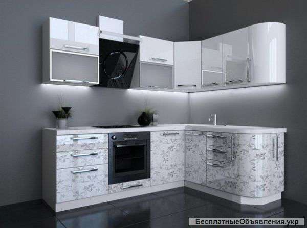 Кухня модерн в цвете "Цветочная фантазия"