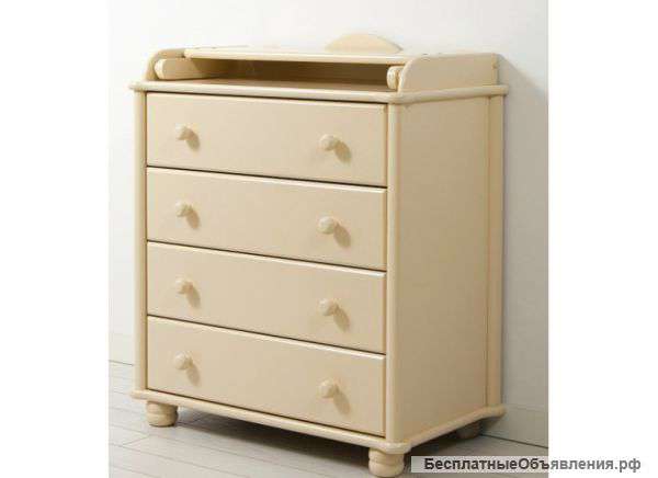Комод с пеленальным столиком Гандылян Иришка слоновая кость