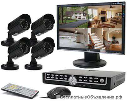 Монтаж систем видеонаблюдения и охранной сигнализации