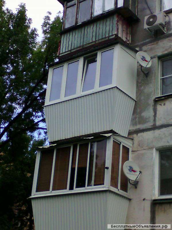 Остекление балконов под ключ
