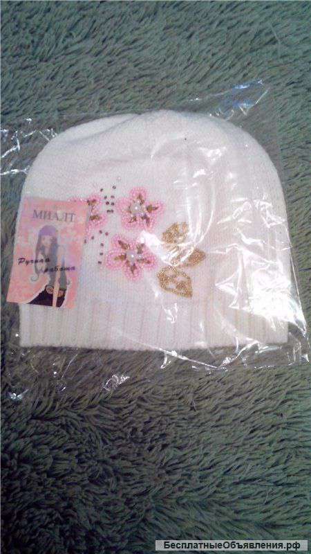 Новая шапочка для девочки 48 размер