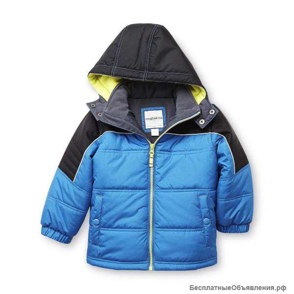 Toughskins Boys Winter Jacket Puffer Hooded polyester zip toddlers size 2T NEW