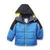 Toughskins Boys Winter Jacket Puffer Hooded polyester zip toddlers size 2T NEW