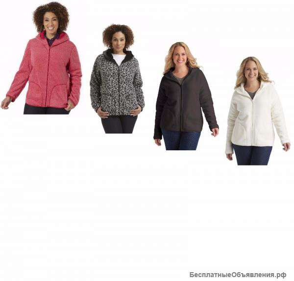 Laura Scott Womens Plus Jacket Reversible Fleece polyester sizes 1X 2X NEW