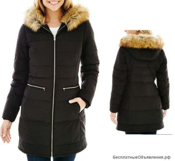 Nicole by Nicole Miller Womens Jacket hooded stadium polyester size S M L NEW