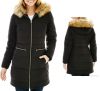 Nicole by Nicole Miller Womens Jacket hooded stadium polyester size S M L NEW