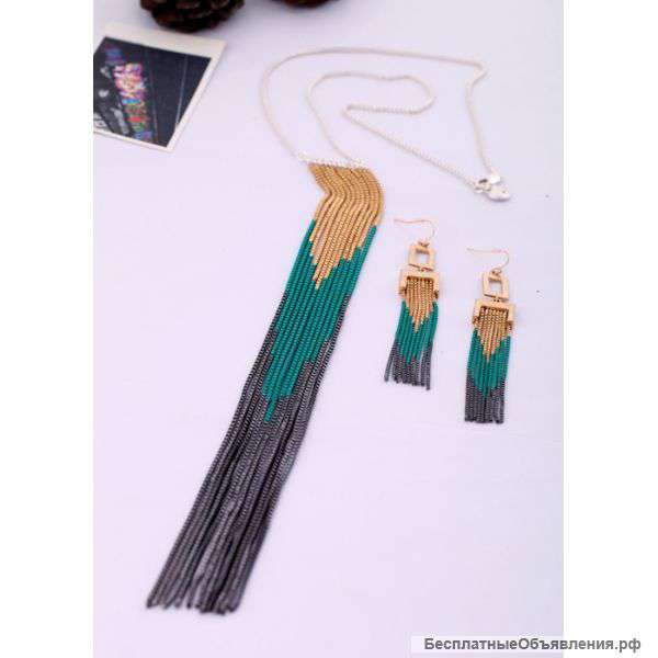 Колье и серьги "Fun Daisy Dark"