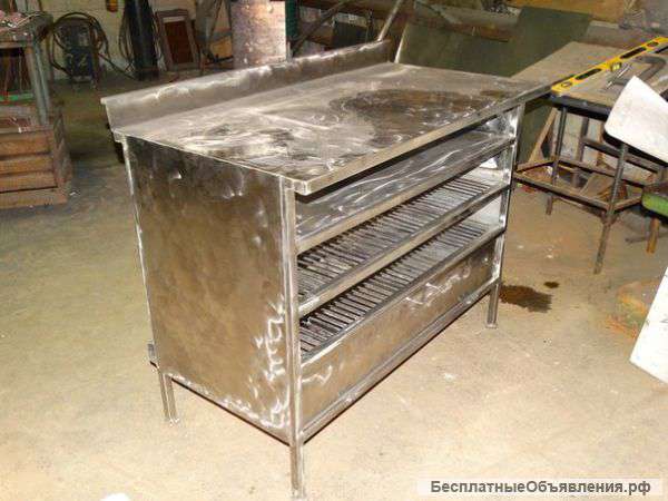 Стол металлический из нержавеющей стали