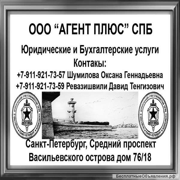Юридические услуги в СПБ и Лен.обл