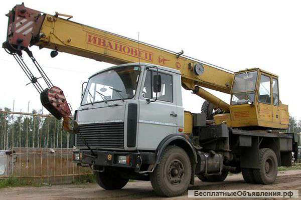 Аренда автокрана 14 тонн Ивановец КС-3577-3