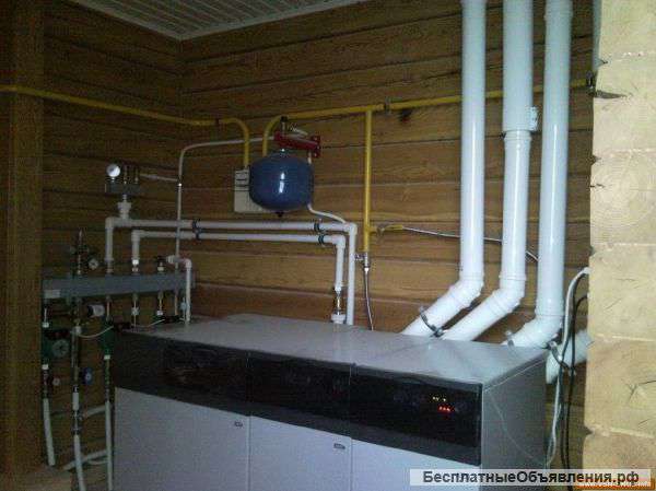 Установка котельного оборудования.