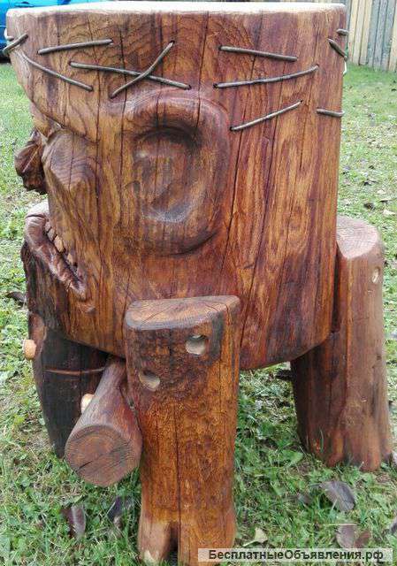 ДУБОВЫЕ резные разделочные колодки (для рубки мяса и рыбы)