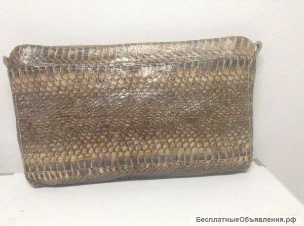 Клатч женский из натуральной кожи питона