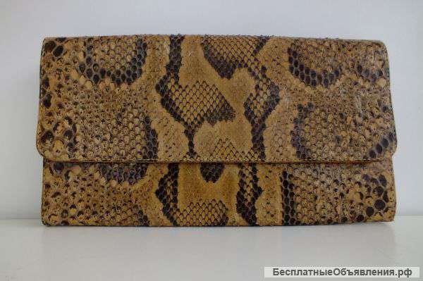 Женский клатч из питона , натуральная кожа